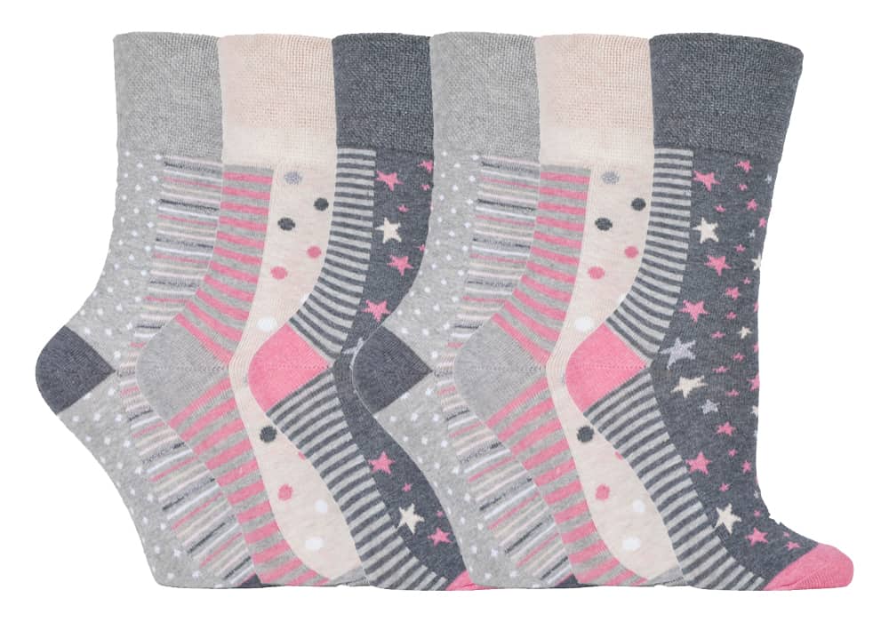 Druckfreie Socken mit Wabenbündchen