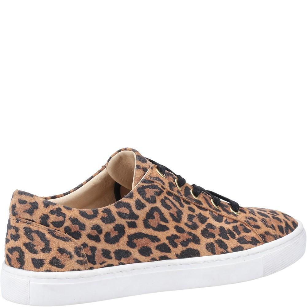 Leder-Sneaker mit Leopardenmuster
