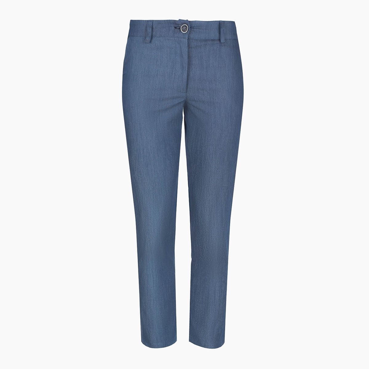 Schmal geschnittene Denim-Crop-Hose