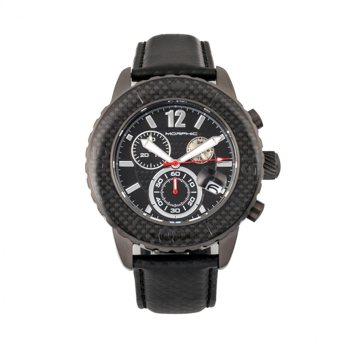 Sportlicher Chronograph mit Karbonfaser-Optik