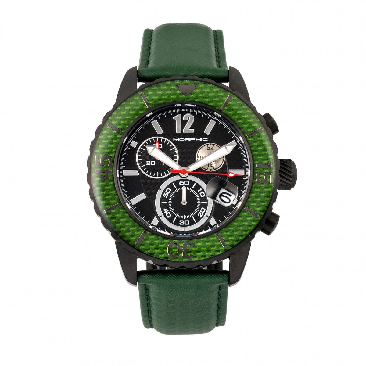 Sportlicher Chronograph mit Karbonfaser-Optik
