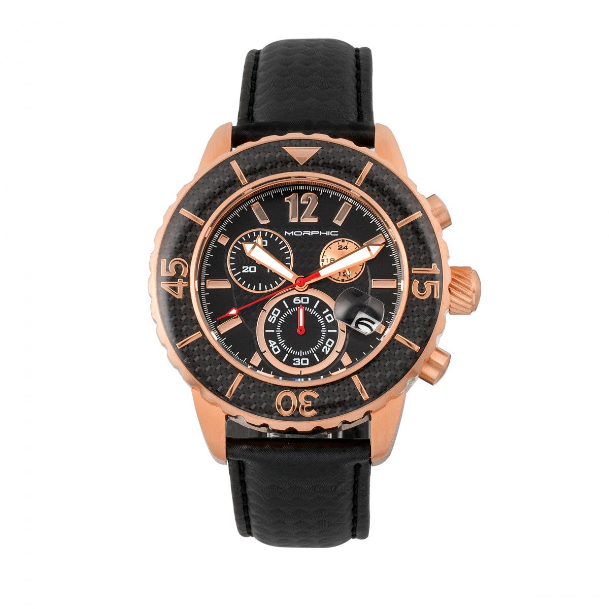 Sportlicher Chronograph mit Karbonfaser-Optik