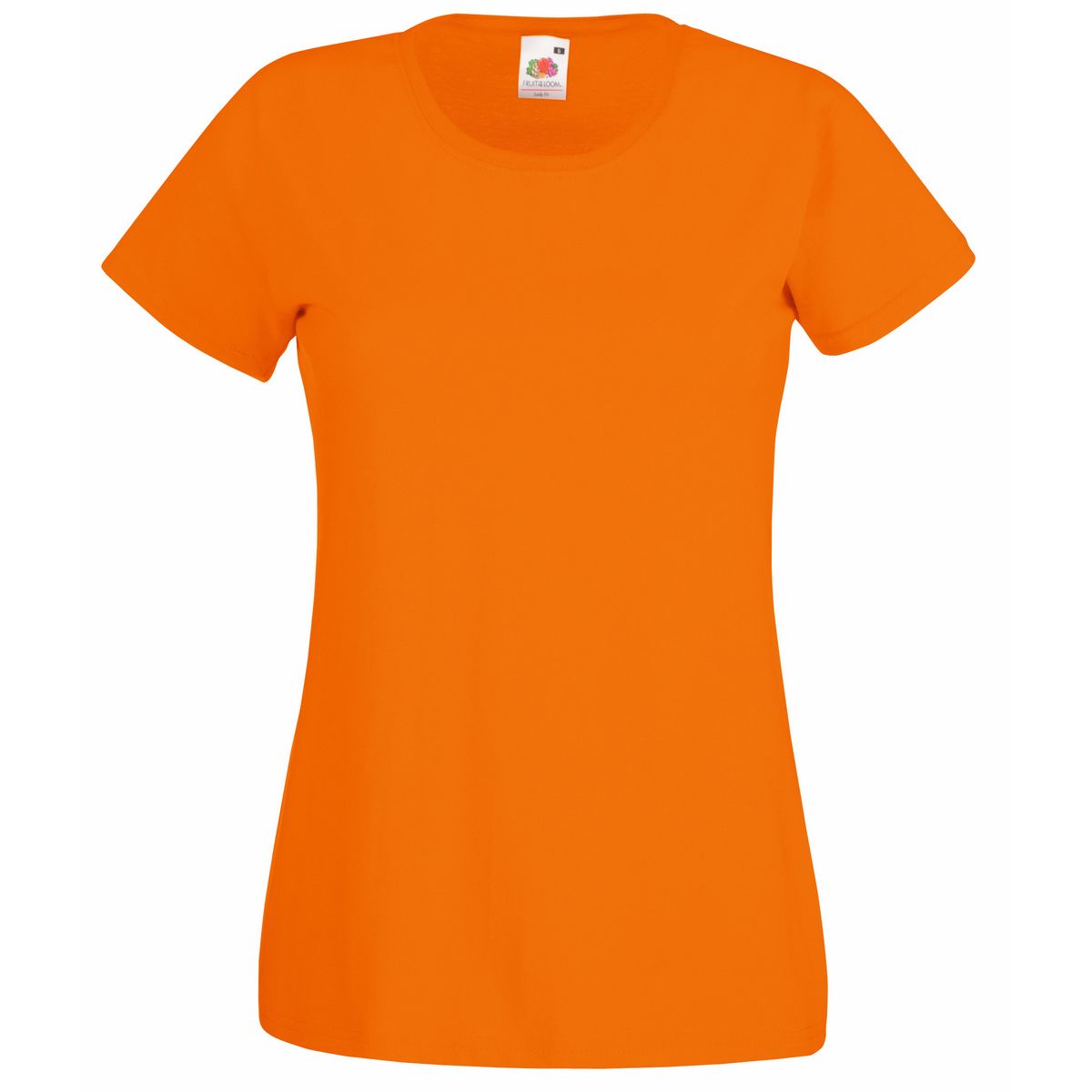 Tailliertes Baumwoll-T-Shirt mit Rundhalsausschnitt