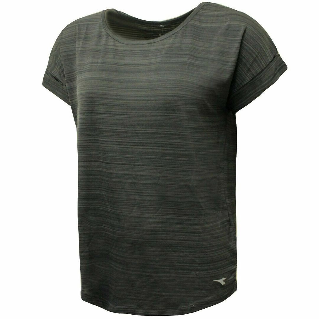 Sportliches Melange-T-Shirt mit Kappärmeln