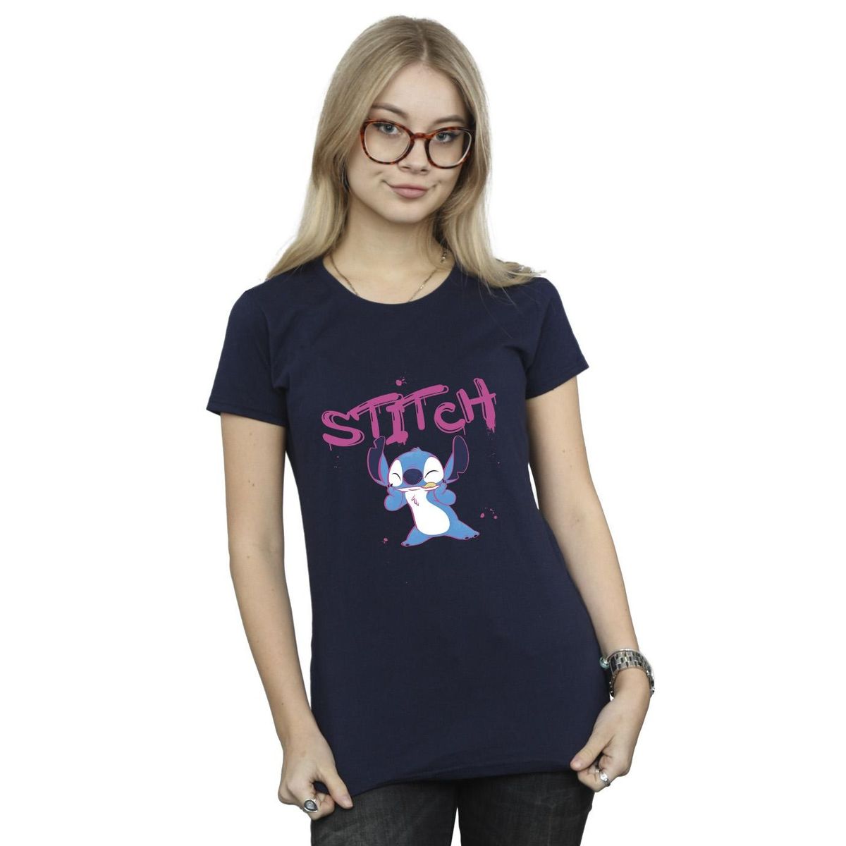 Stitch Graffiti Grafik-T-Shirt