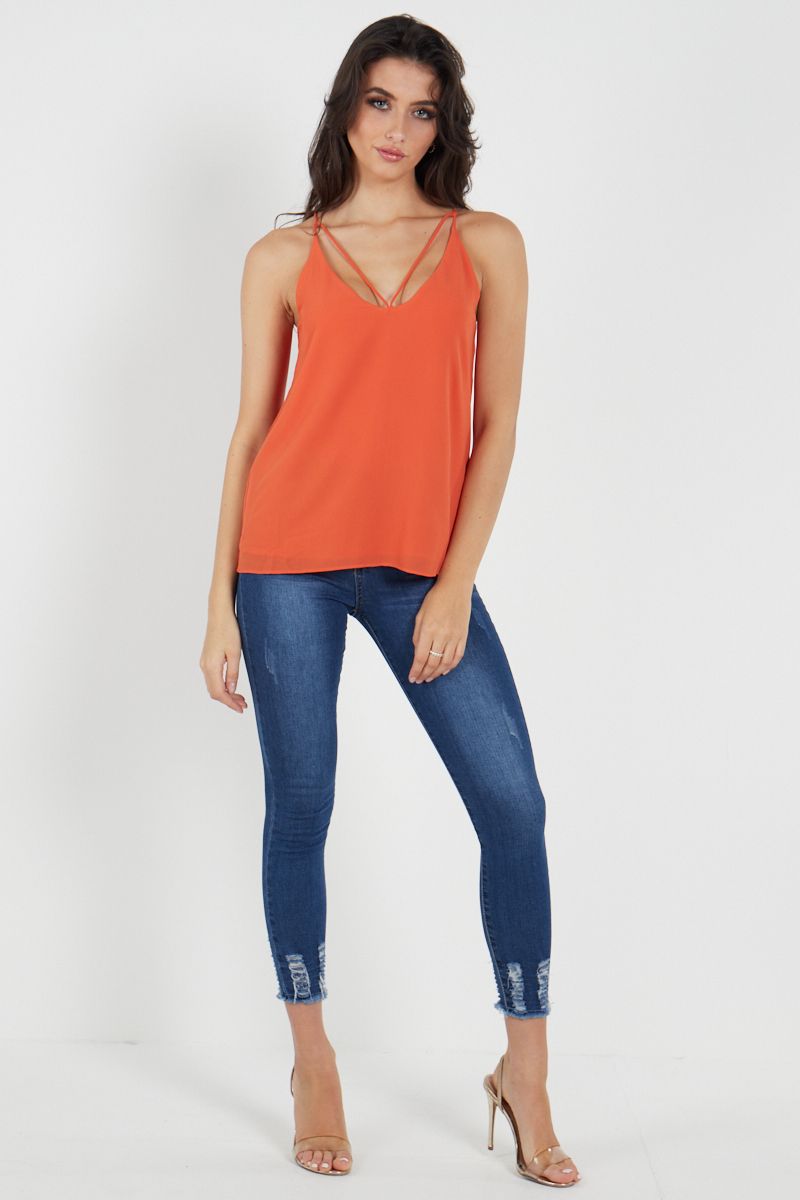 Schlichtes Riemchen-Camisole-Top