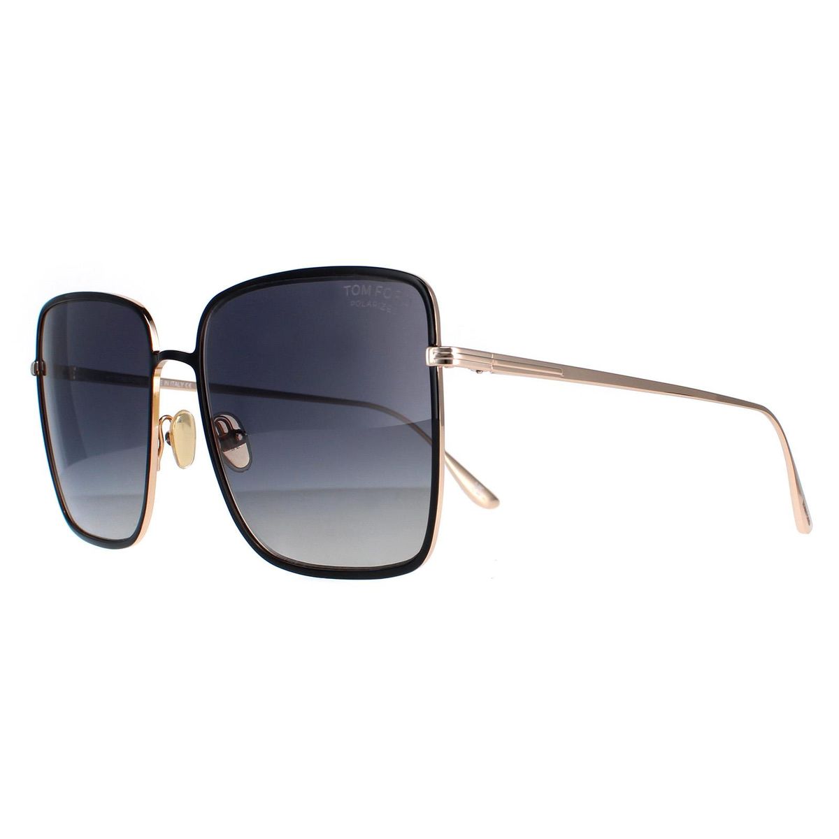 Elegante Polarisierte Eckige Metall-Sonnenbrille