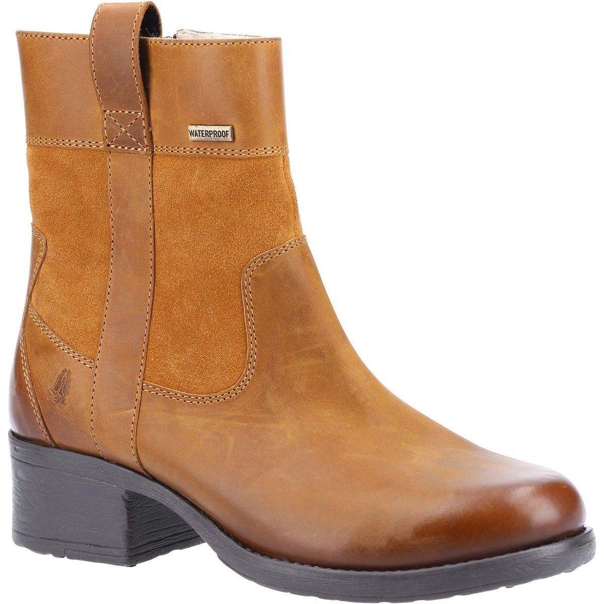 Wasserdichte Stiefelette im Materialmix