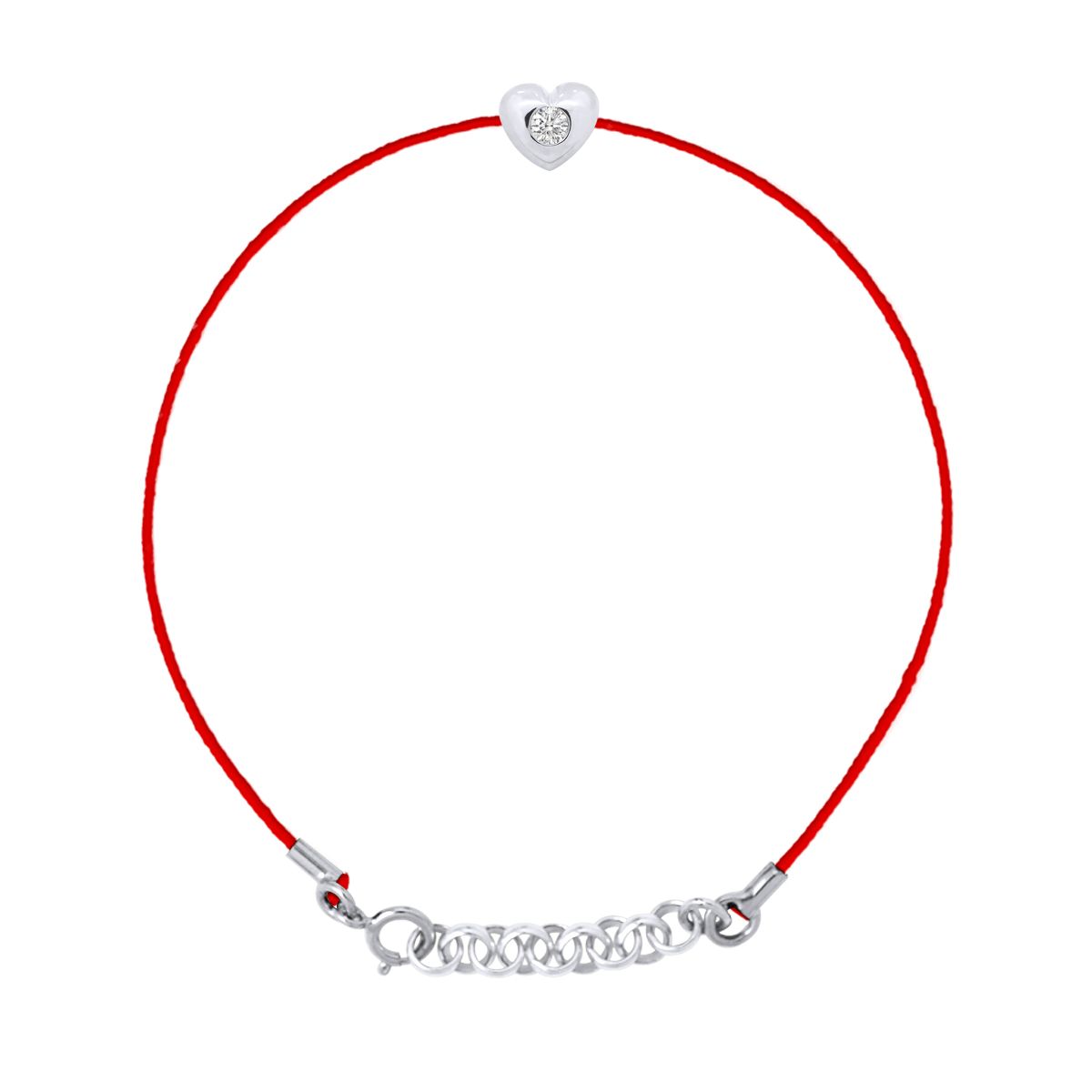 Herz-Diamant-Kordelarmband