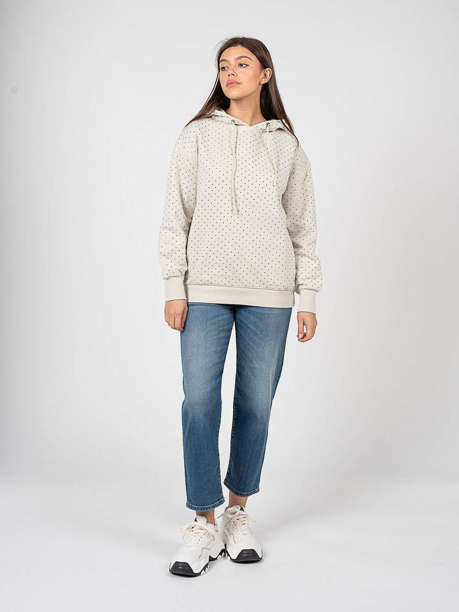 Kapuzenpullover mit Punktemuster