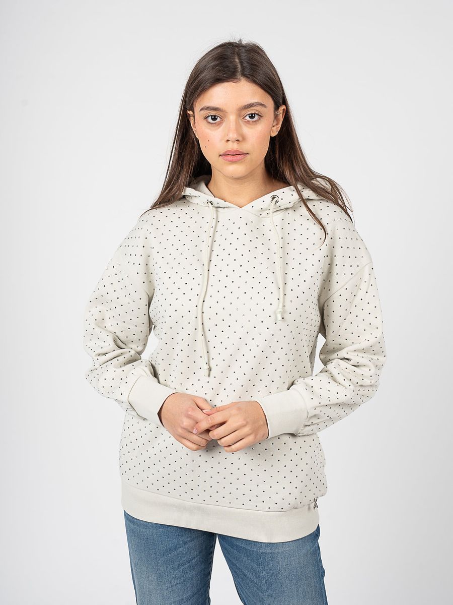 Kapuzenpullover mit Punktemuster