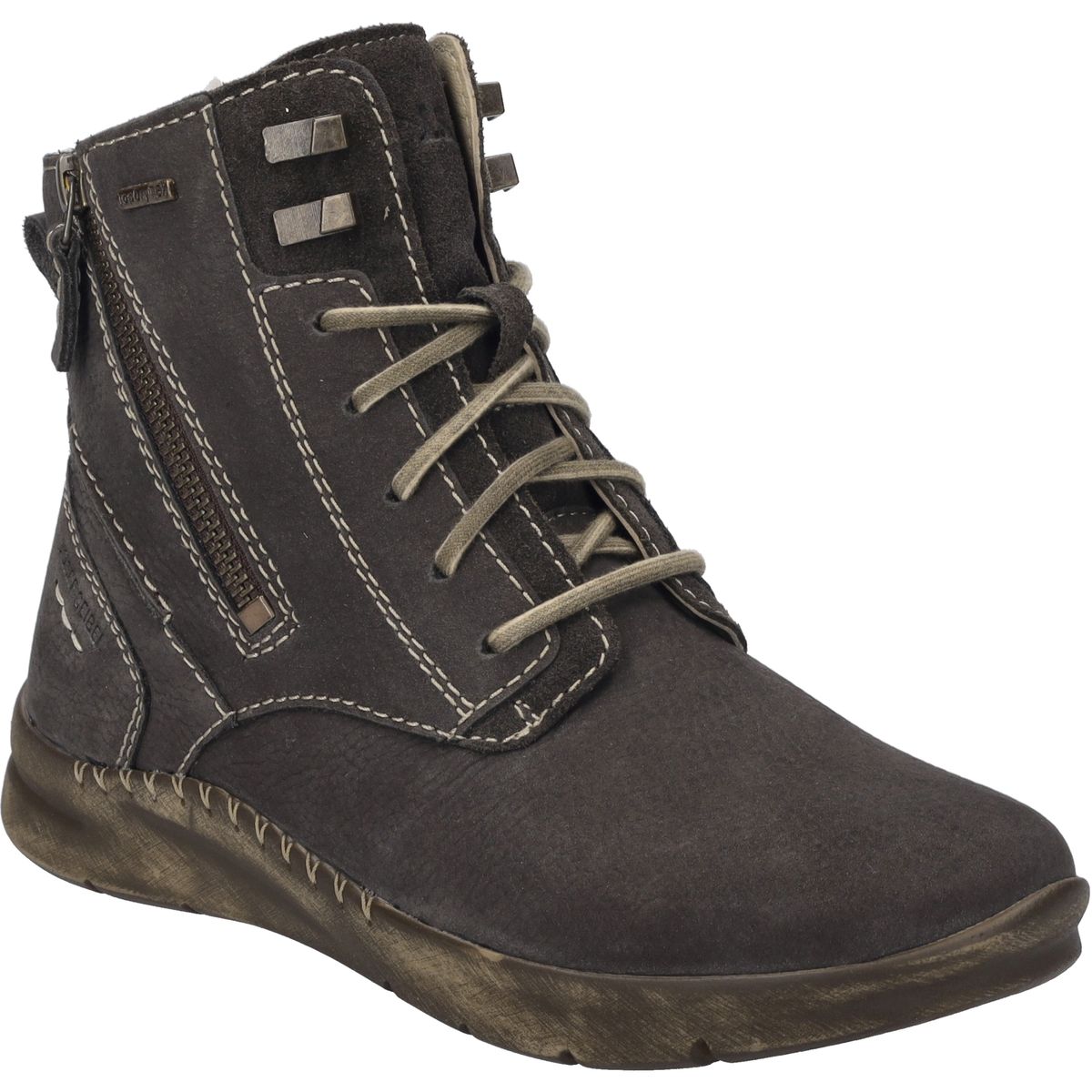Schnürstiefeletten aus Nubukleder