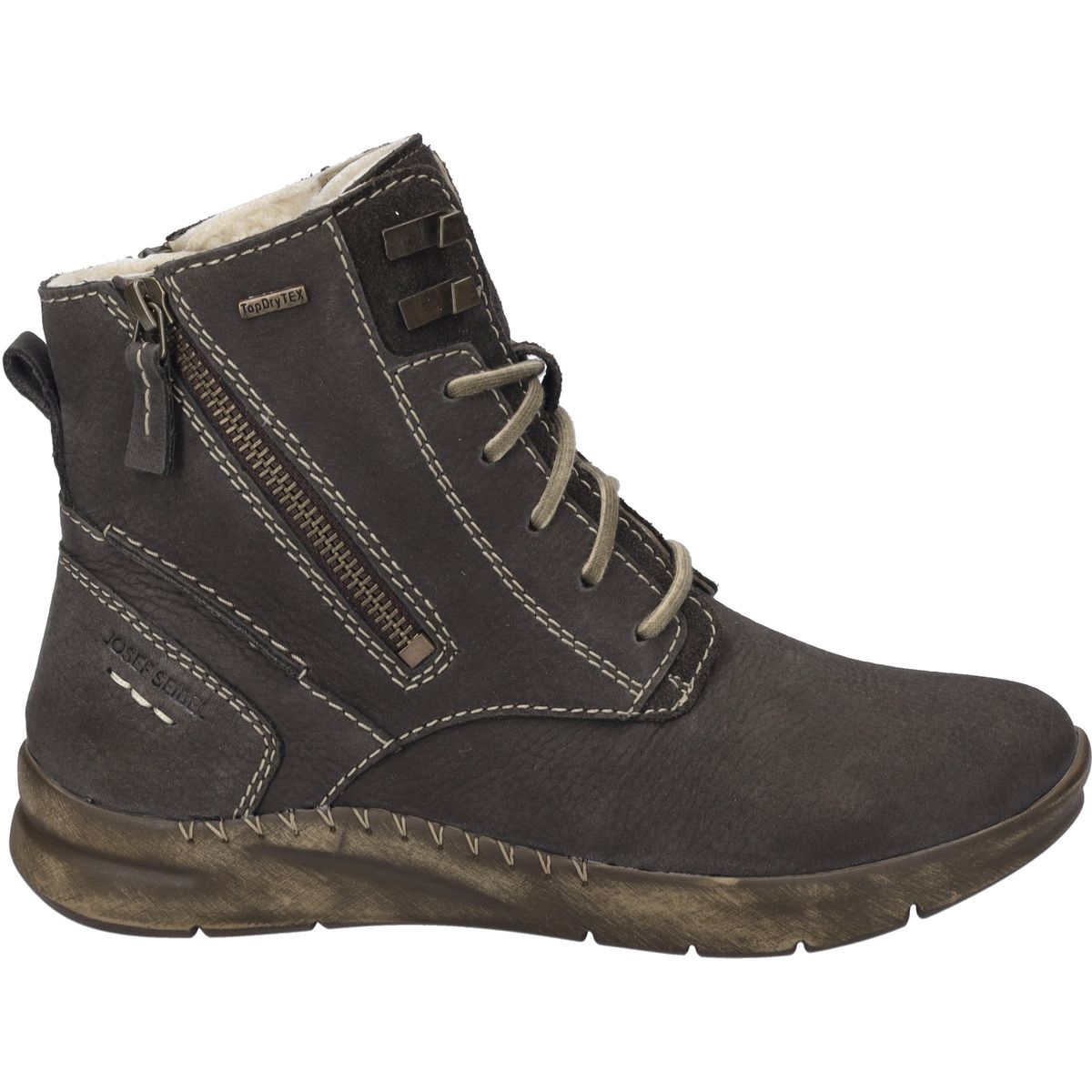 Schnürstiefeletten aus Nubukleder