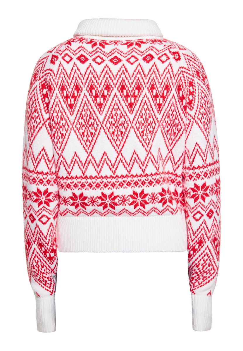 Jacquard-Rollkragenpullover mit geometrischem Muster