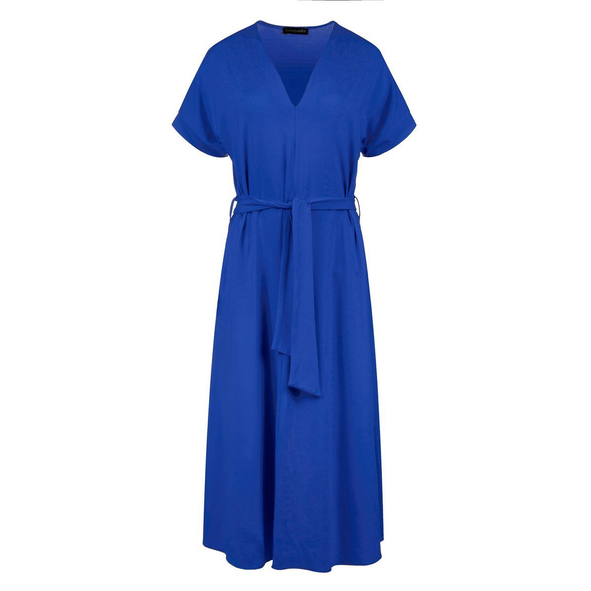 A-Linien-Midikleid aus Jersey mit Gürtel