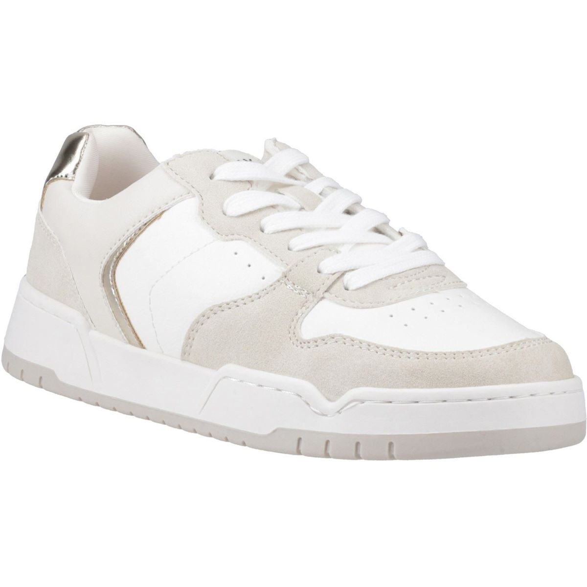Retro-Court-Sneaker mit Metallic-Akzenten