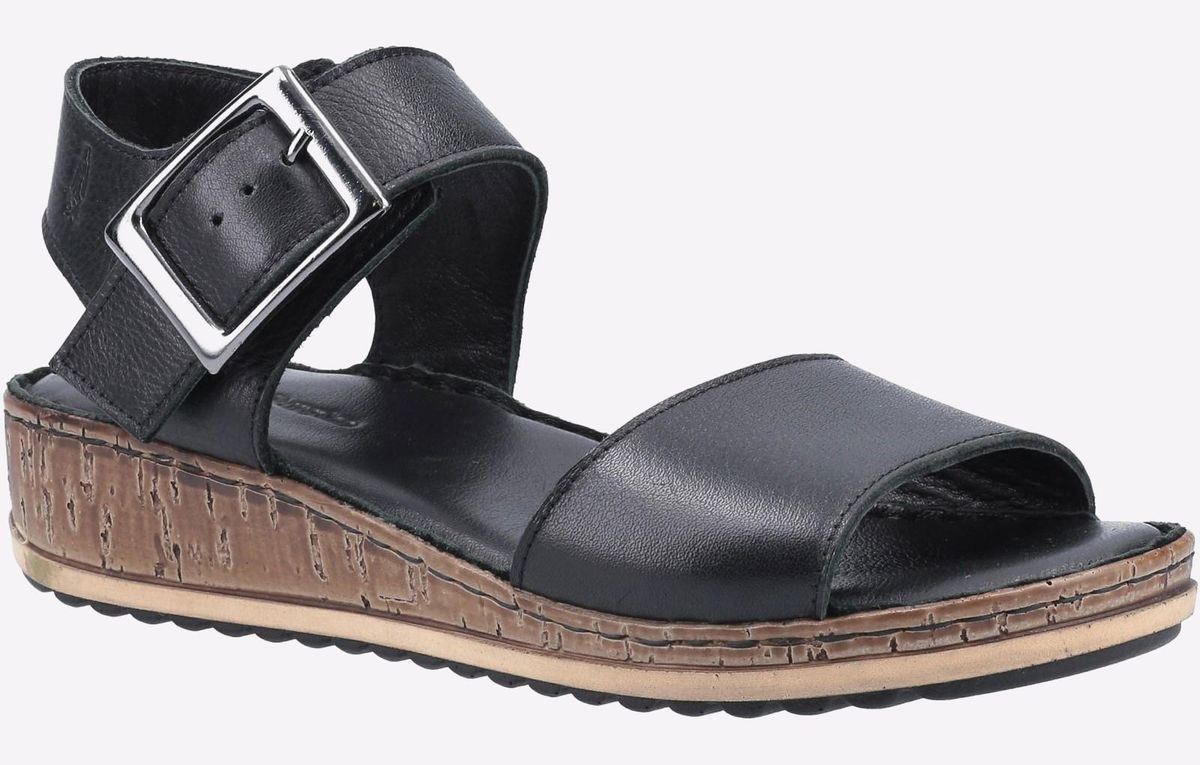 Leichte Leder-Keilsandalen