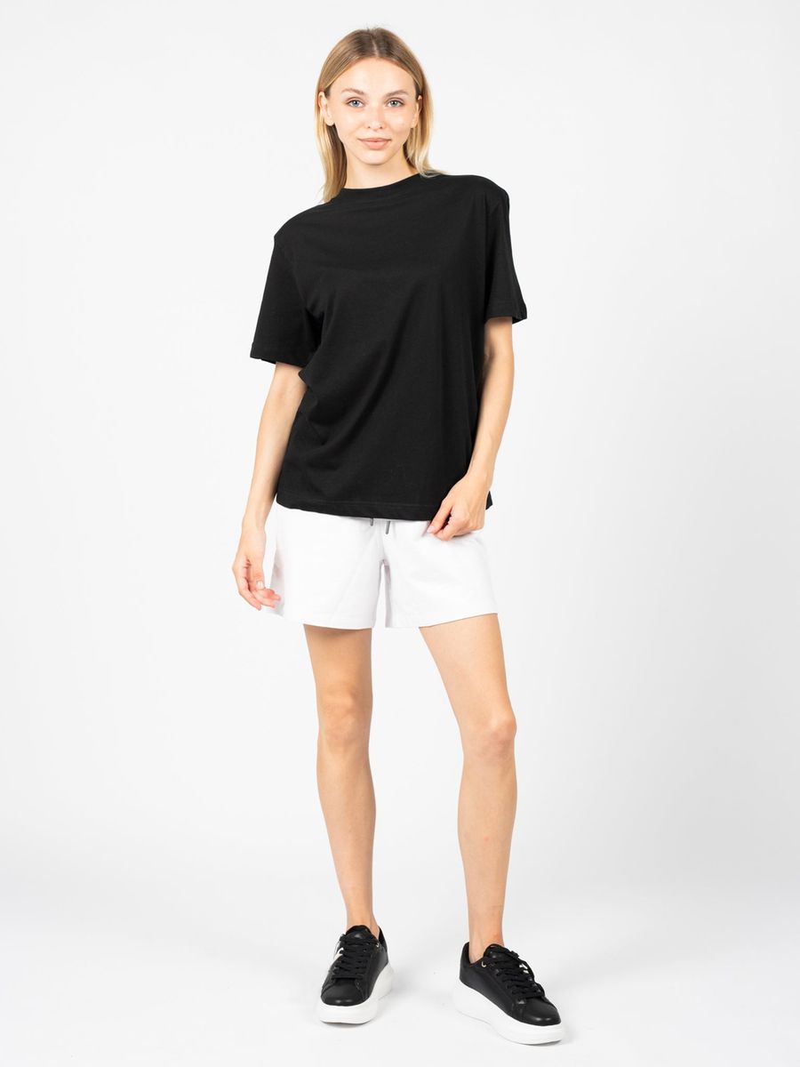 Essentielles Kurzarm-T-Shirt mit Seitenraffung