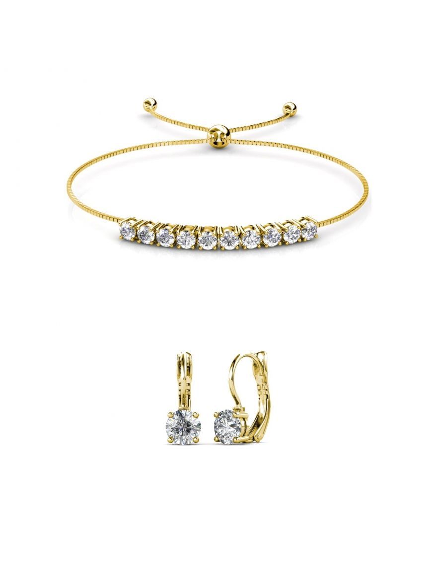 Elegantes Rundkristall-Mia-Set
