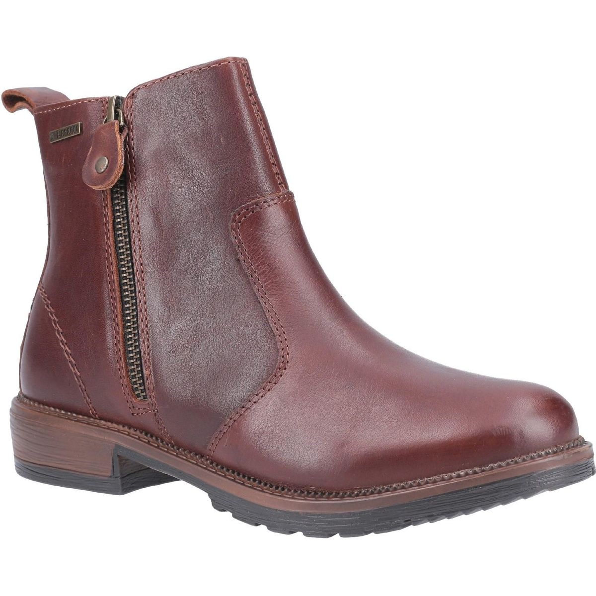 Wasserdichte Leder-Stiefeletten mit Reißverschluss