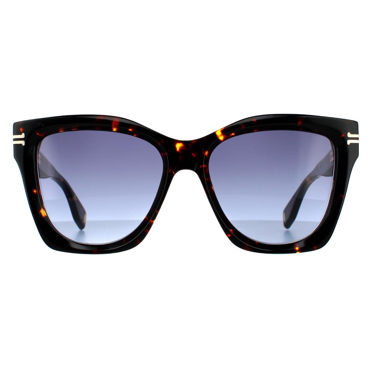 Elegante quadratische Sonnenbrille in Schildpatt-Optik