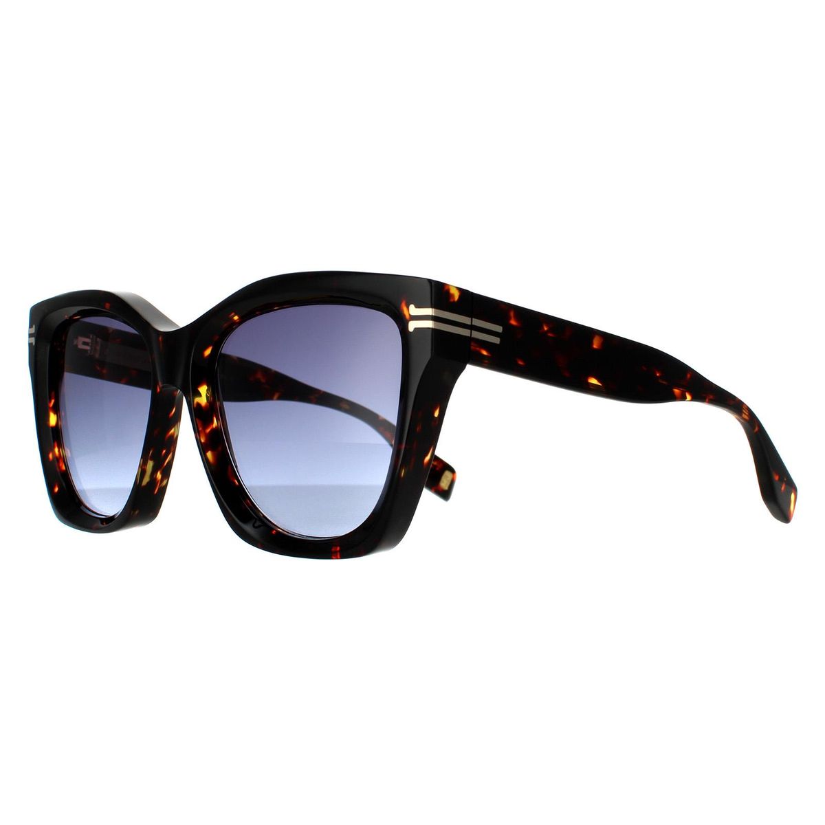 Elegante quadratische Sonnenbrille in Schildpatt-Optik
