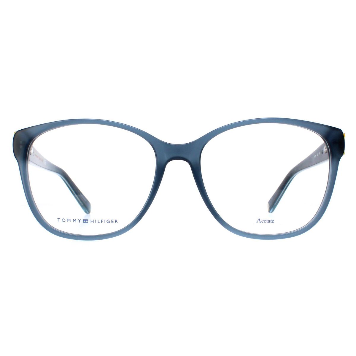 Quadratische Brille mit Glitzereffekt