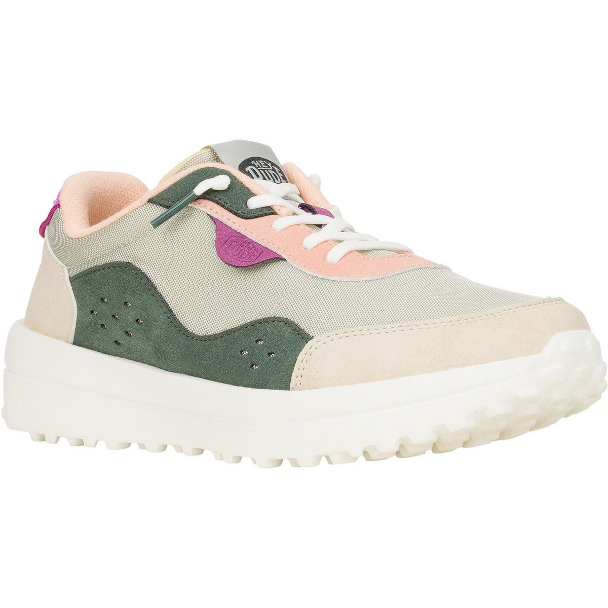 Retro-Colorblock-Sneaker mit Plateausohle