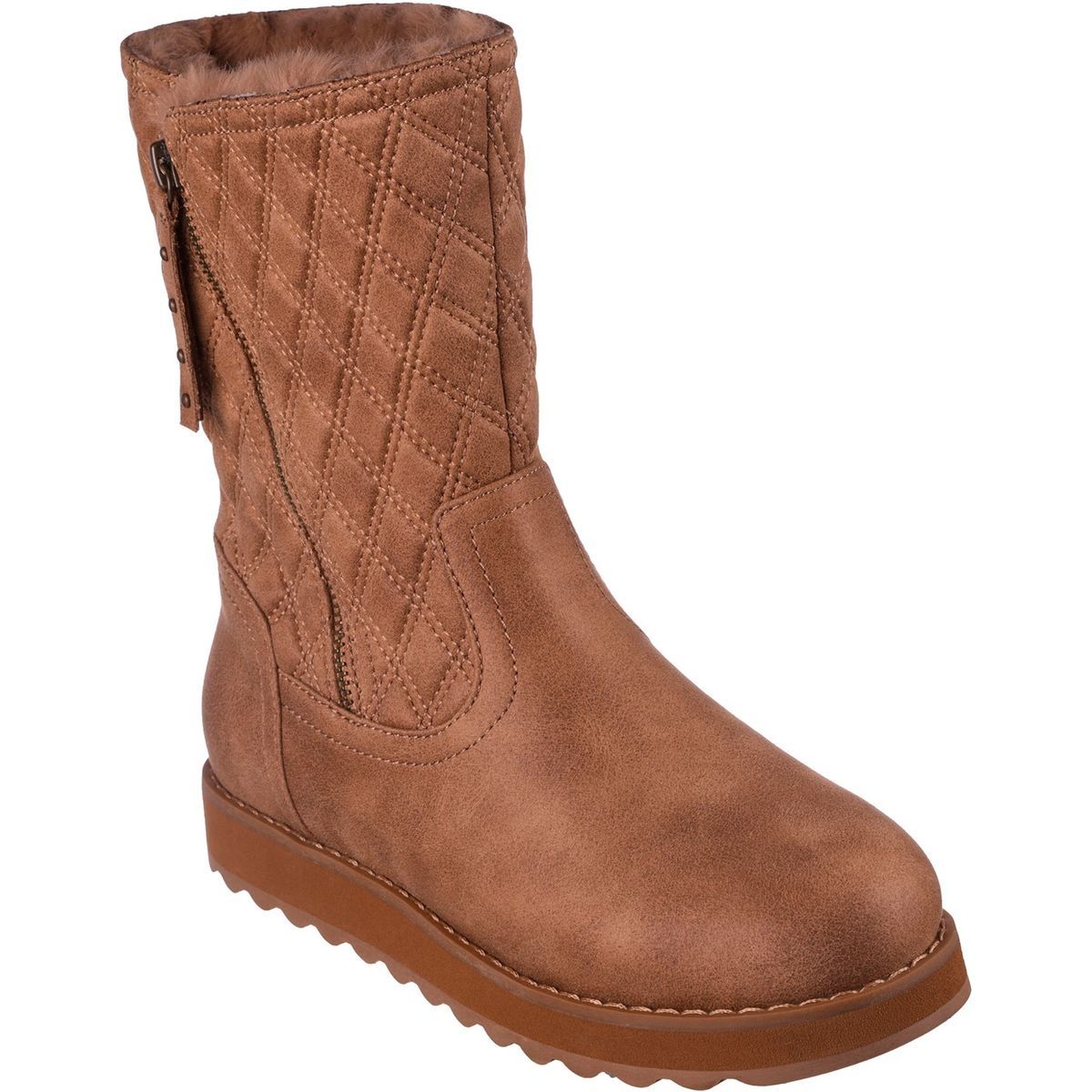 Gesteppter Winterstiefel mit Kunstfell