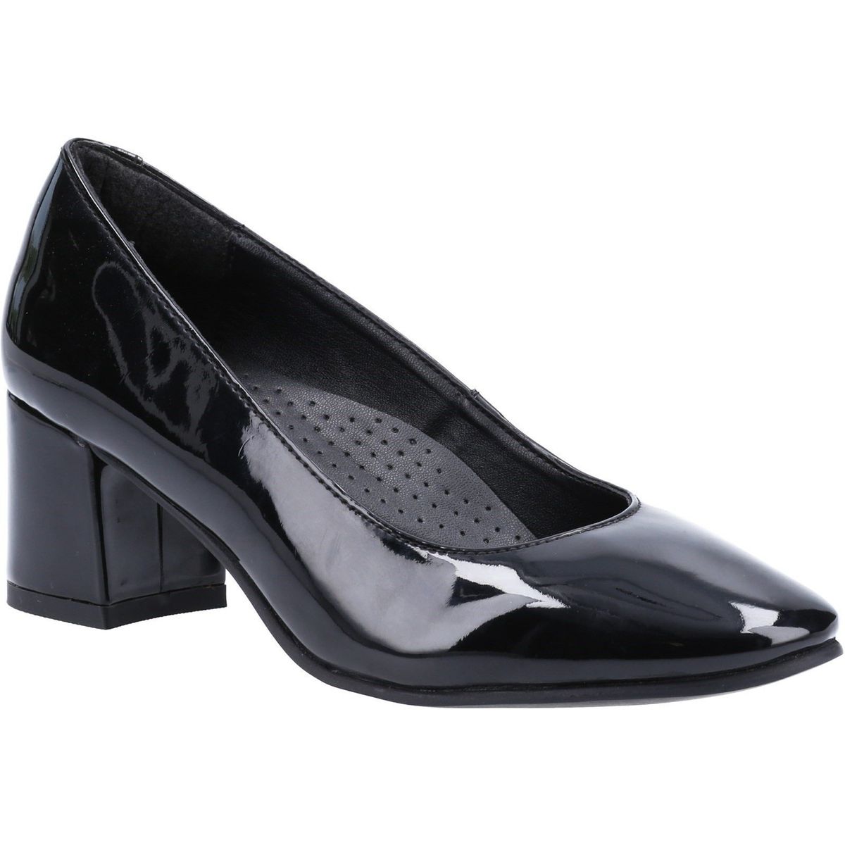 Elegante Lack-Pumps mit Blockabsatz