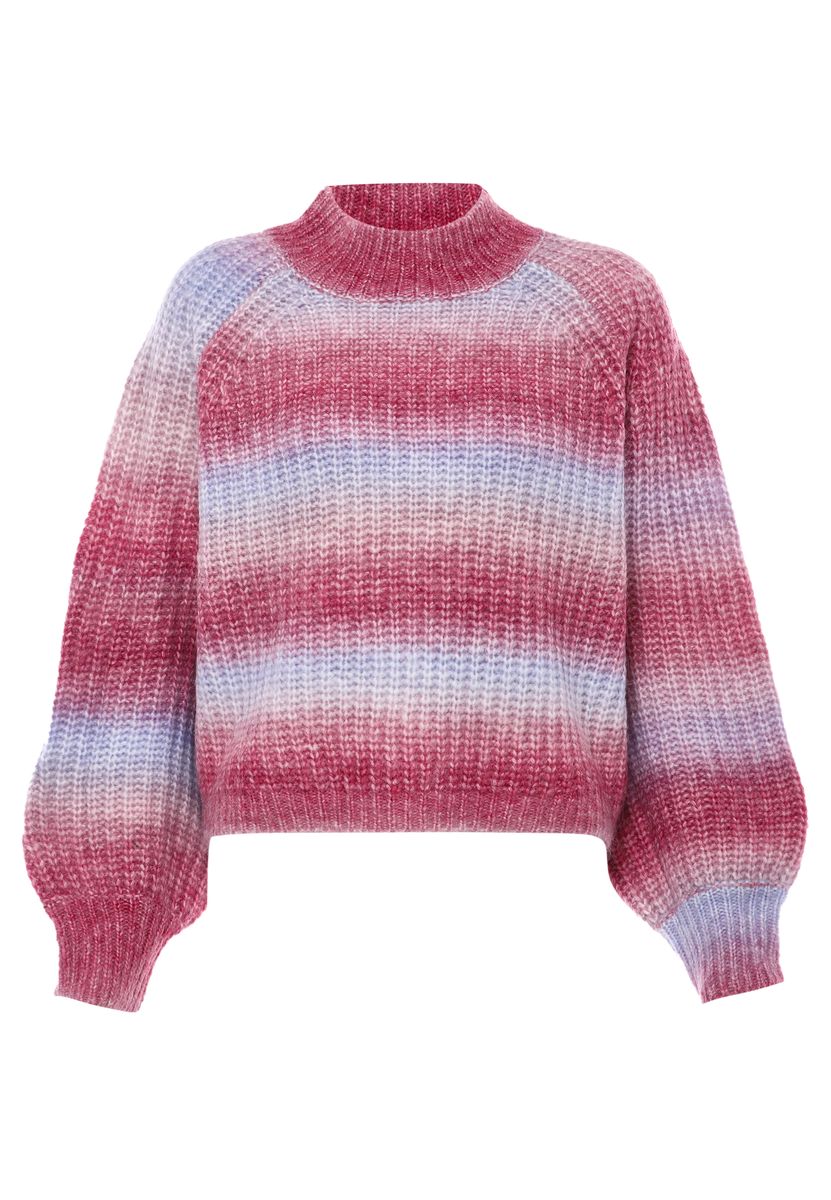 Grobstrickpullover mit Farbverlauf