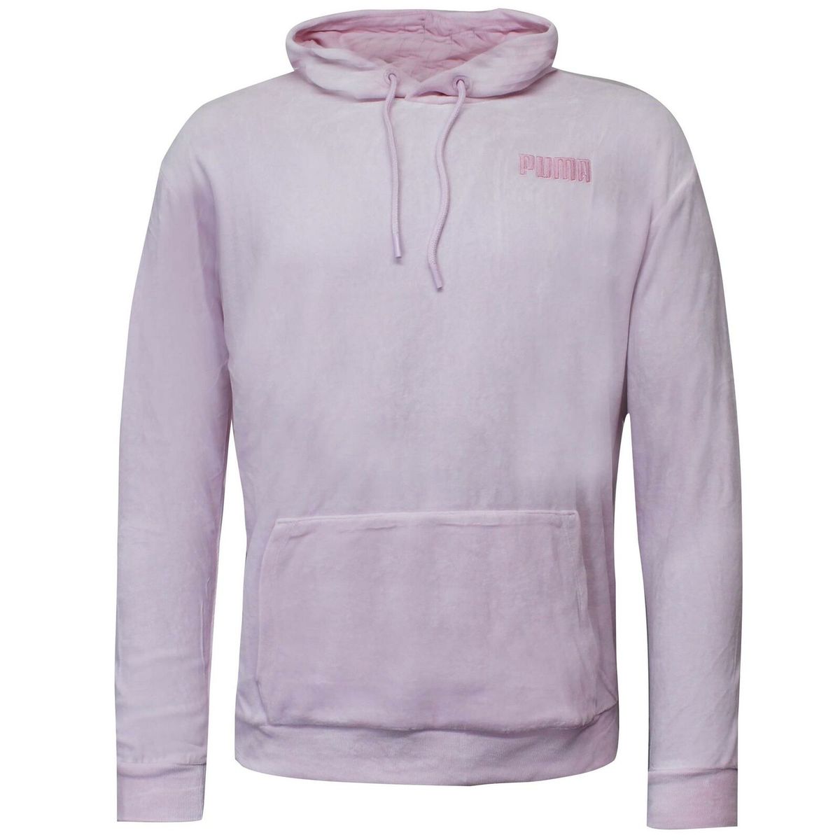 Flauschiger Velour-Hoodie mit Stickerei