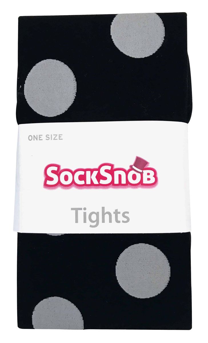 Blickdichte Strumpfhose mit großen Punkten