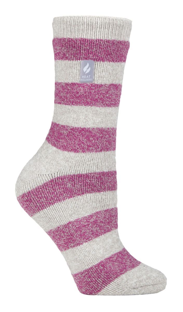 Gestreifte Thermosocken in Wadenlänge