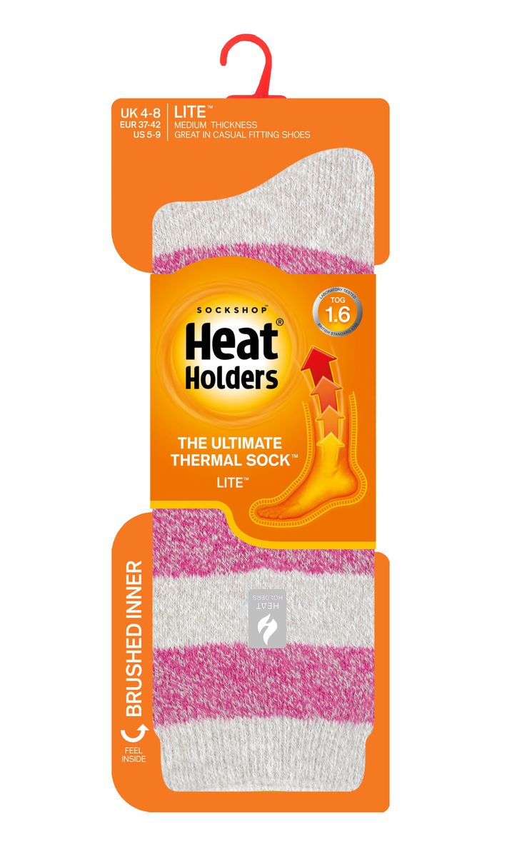 Gestreifte Thermosocken in Wadenlänge