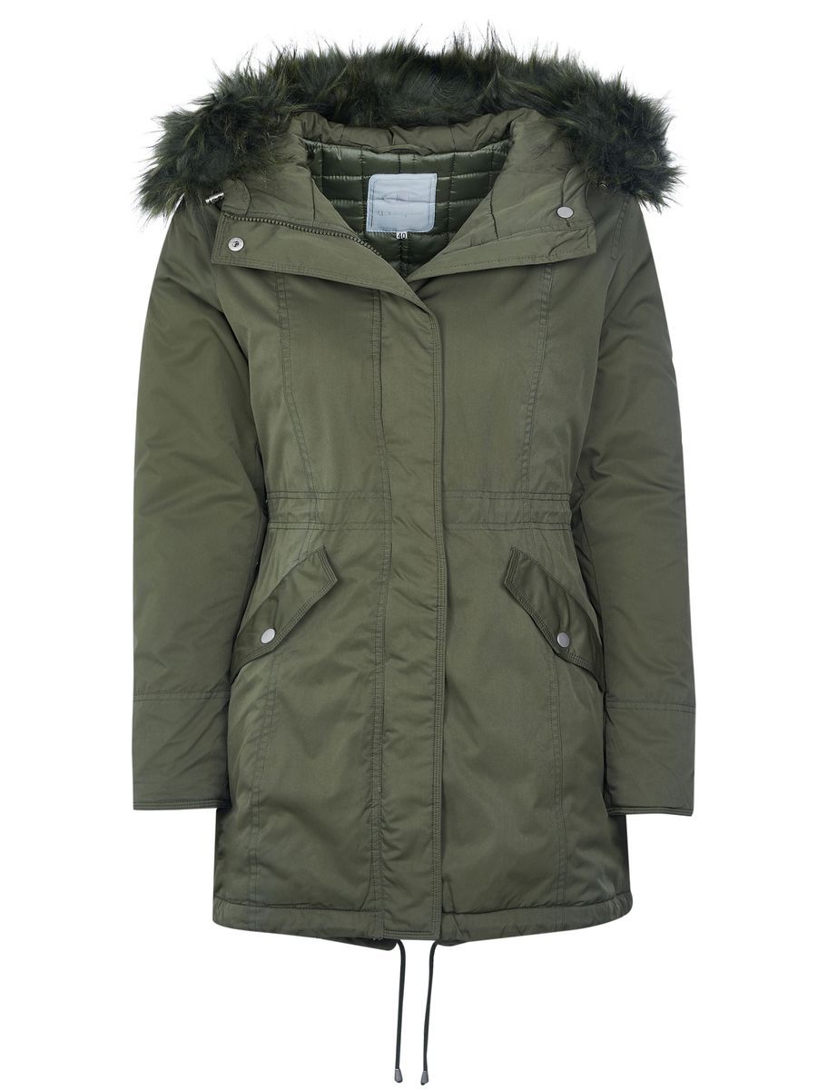 Klassischer Parka mit Kunstfellkapuze
