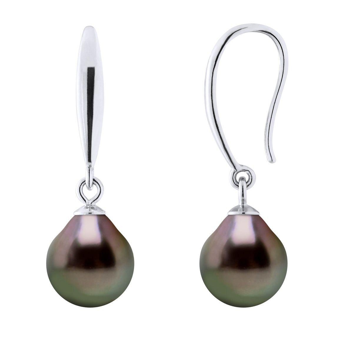 Elegante Tahiti-Perlen-Ohrhänger aus Silber