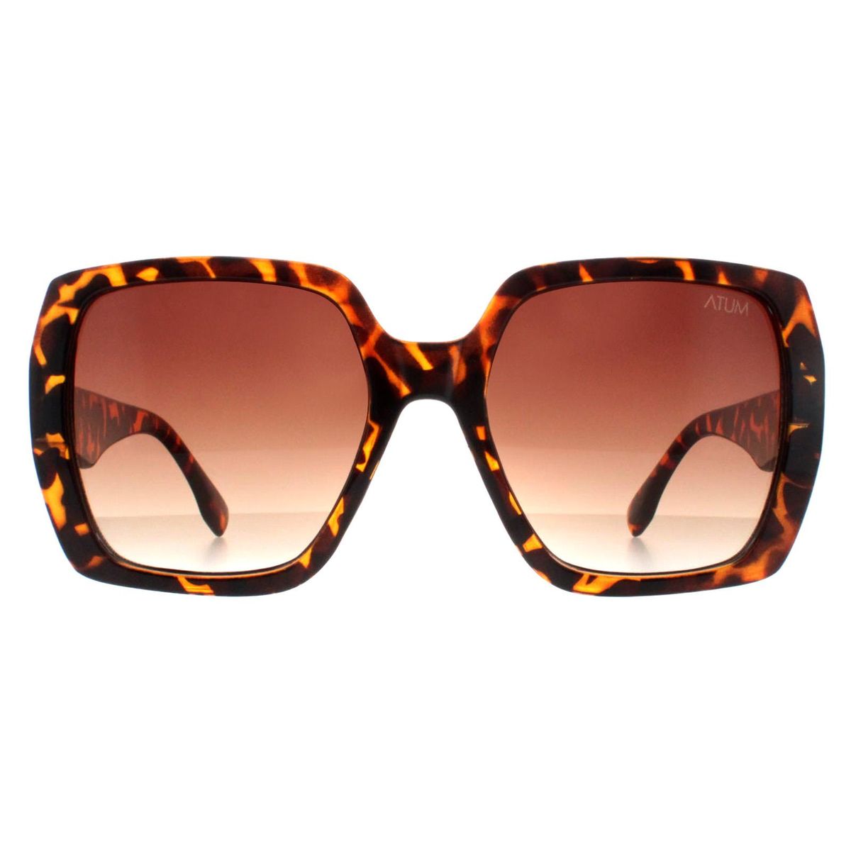 Quadratische Oversized-Sonnenbrille in Schildpatt-Optik