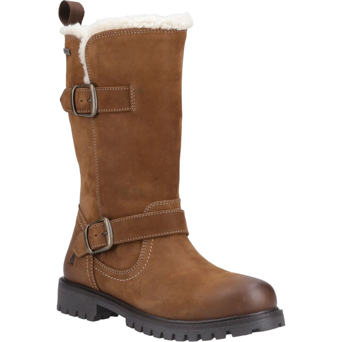 Wasserdichte Lederstiefel mit Lammfellfutter