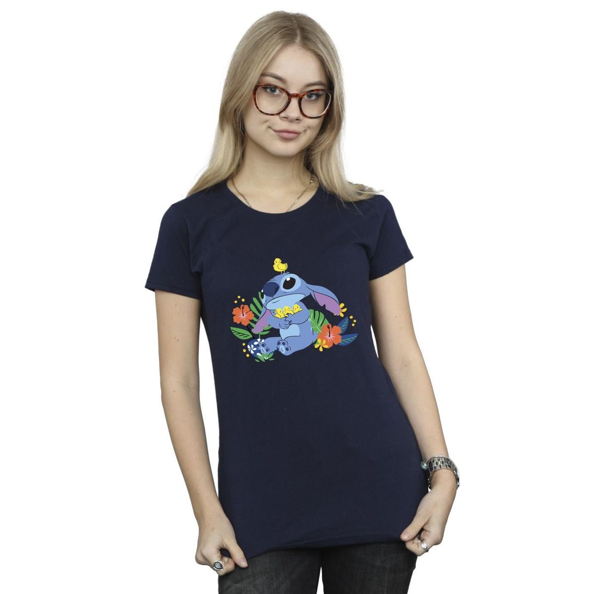 Grafik-T-Shirt mit Stitch-Motiv