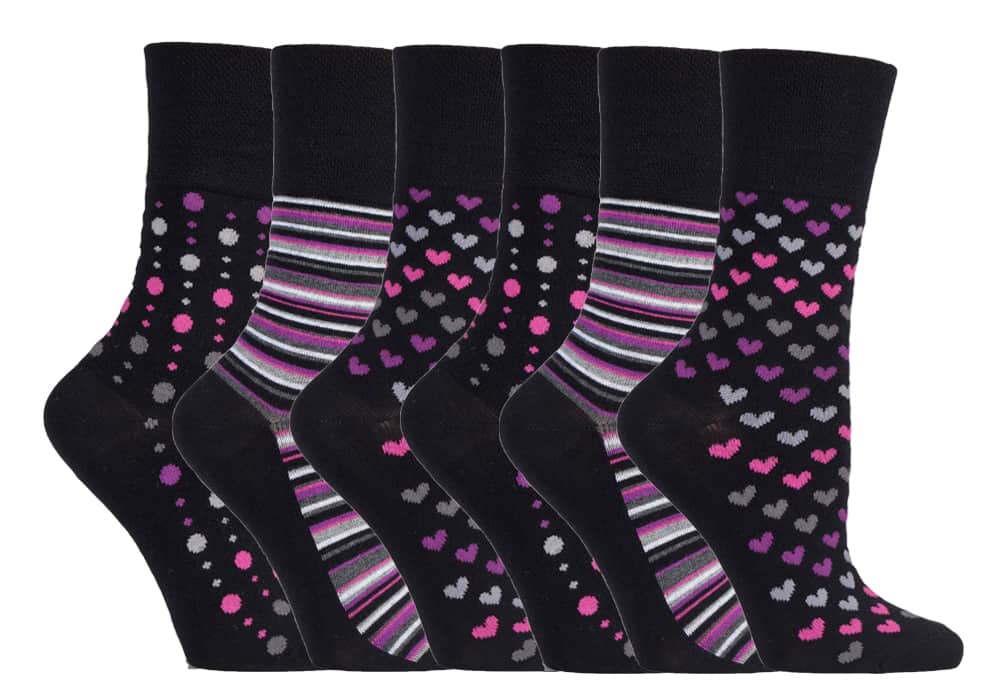 Gemusterte Komfortsocken aus Bambusmischung