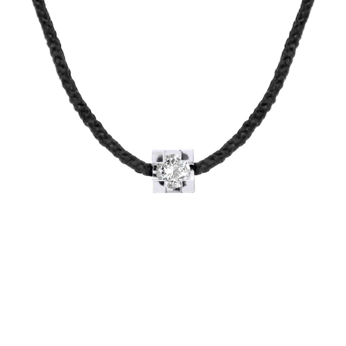Minimalistische Diamant-Solitär-Kordelkette