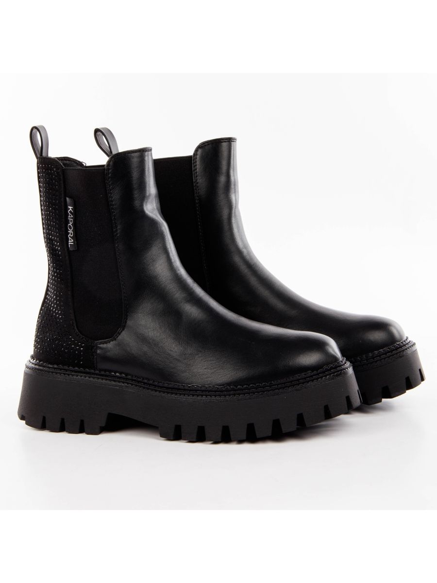 Chelsea-Boots mit Plateausohle und Nieten