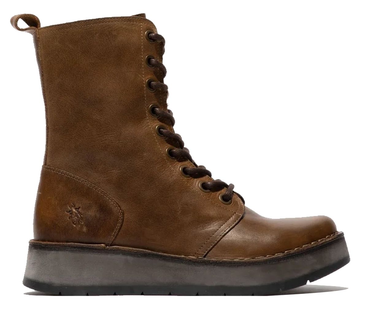 Schnürstiefeletten aus Distressed-Leder