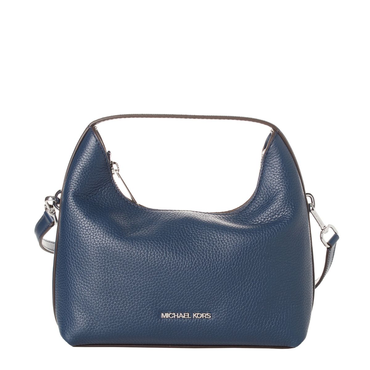 Kompakte Hobo-Tasche aus genarbtem Leder