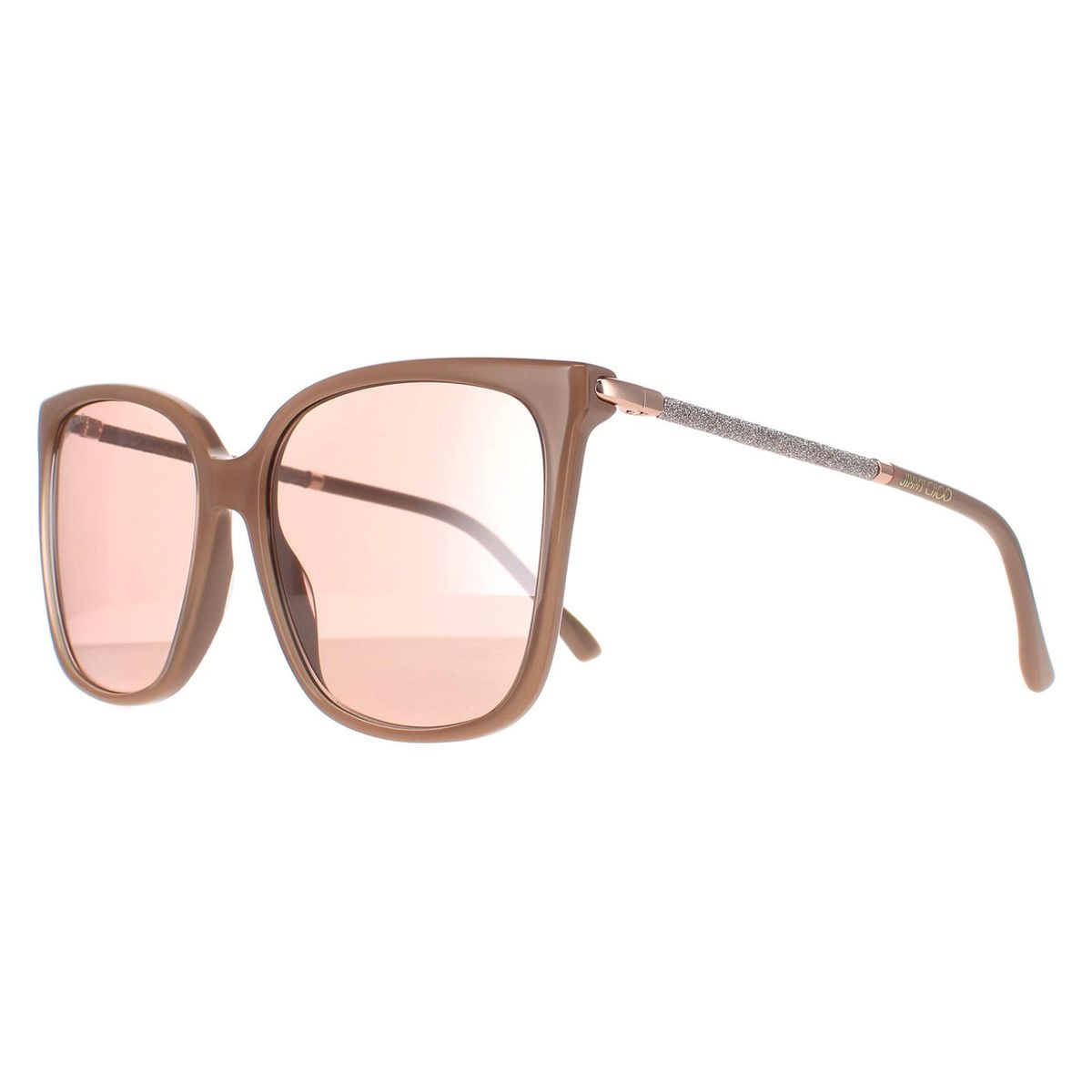 Quadratische Sonnenbrille mit Glitzerbügeln