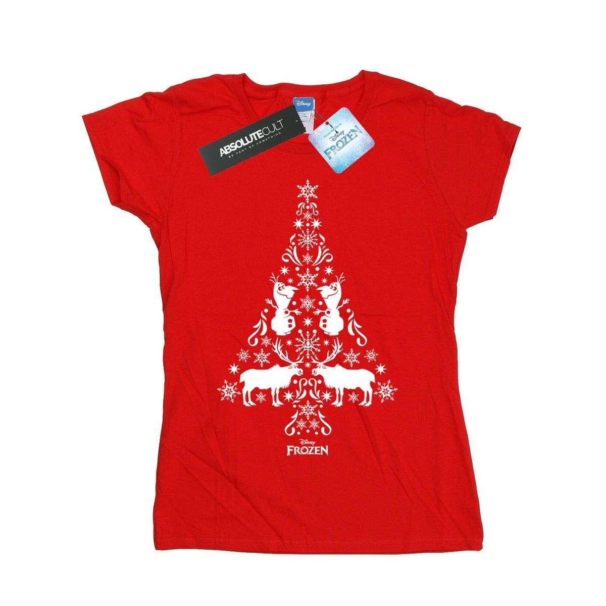 Festives Weihnachtsbaum T-Shirt mit Print