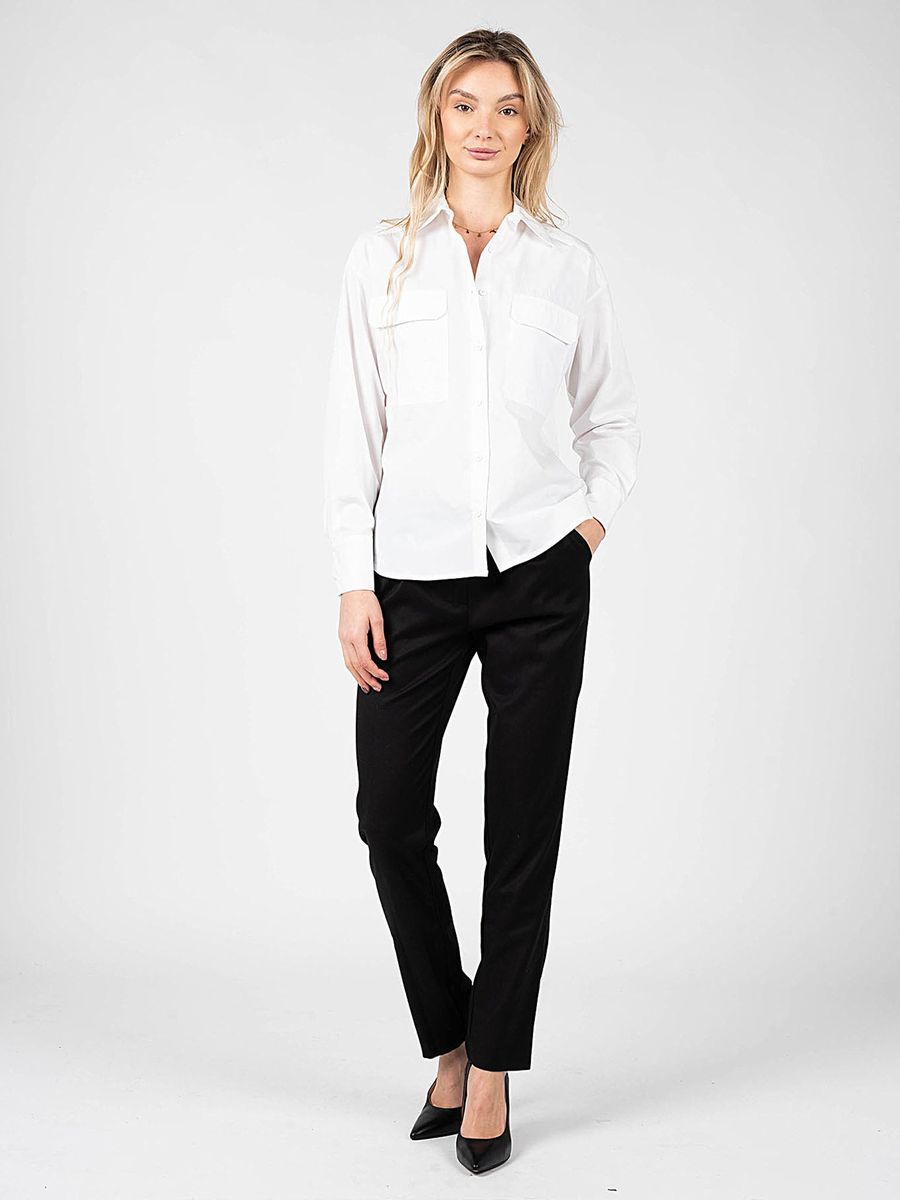 Oversize-Baumwollhemd im Utility-Stil