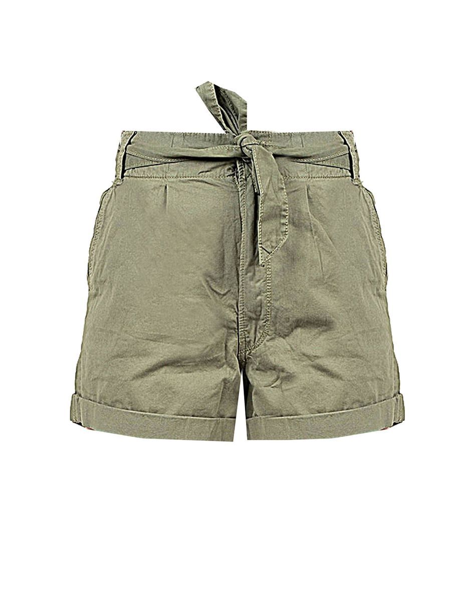High-Waist-Shorts mit Bindegürtel