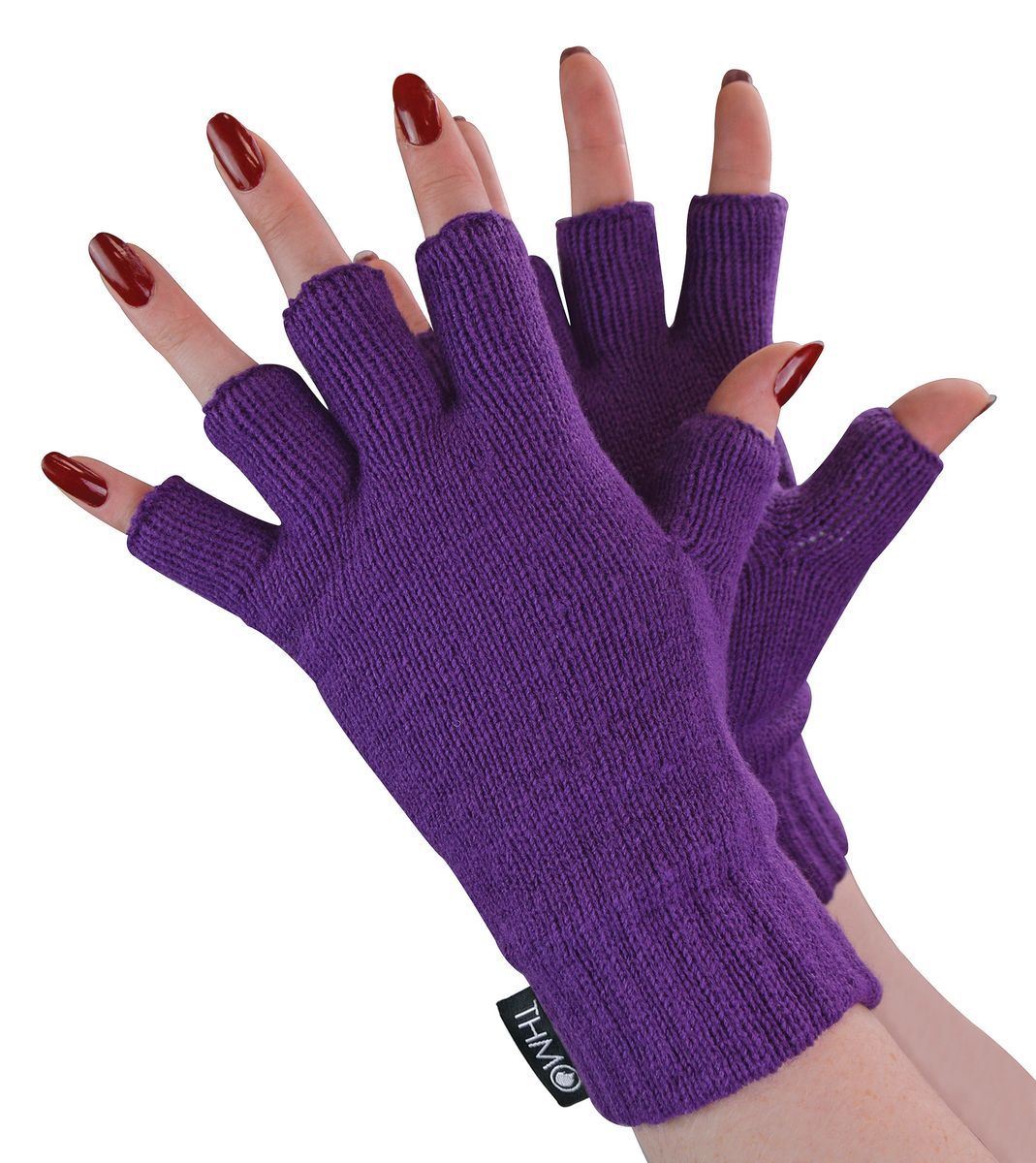 Weiche fingerlose Thermo-Strickhandschuhe